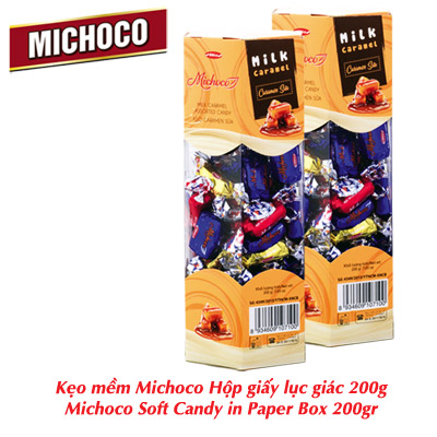 Kẹo mềm Michoco hộp giấy lục giác 200 gam