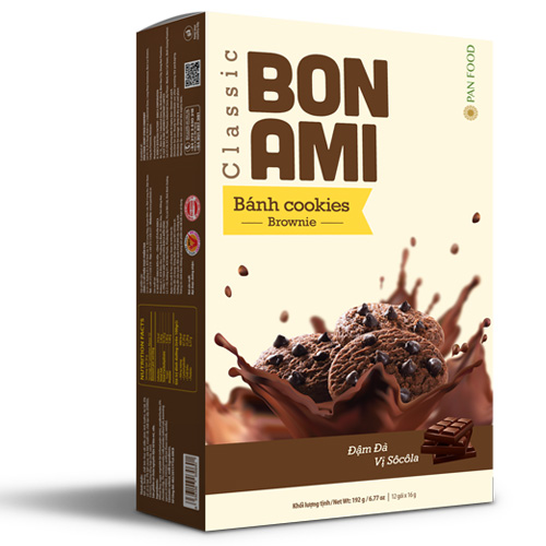 Bánh Cookies Brownie Bon Ami Classic 192 gam